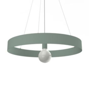 LUMICOM - HALO Suspension, 1X E27, max 42W, métal, iceberg green, D.60cm