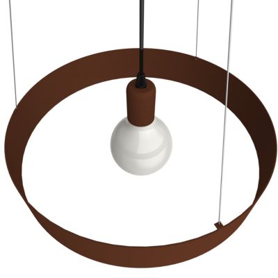 LUMICOM - HALO Suspension, 1X E27, max 42W, métal, marron corten, D.40cm