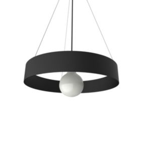 LUMICOM - HALO Suspension, 1X E27, max 42W, métal, noir mat, D.40cm