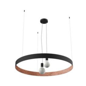 LUMICOM - HALO Suspension, 2X E27, max 42W, métal, feuille cuivre, D.90cm