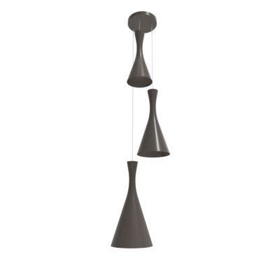 LUMICOM - JAQUELINE COMPO Suspension, 3x E27, max 42W, métal, gris , D.40cm