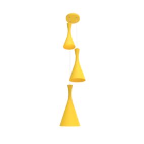 LUMICOM - JAQUELINE COMPO Suspension, 3x E27, max 42W, métal, jaune, D.40cm