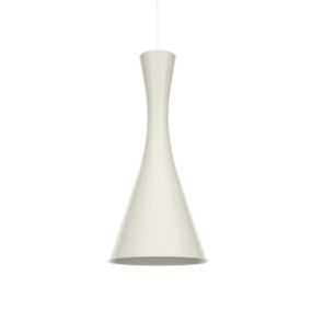 LUMICOM - JAQUELINE Suspension, 1x E27, max 42W, métal, blanc brillant, D.20cm