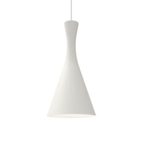 LUMICOM - JAQUELINE Suspension, 1x E27, max 42W, métal, blanc mat, D.30cm