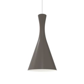 LUMICOM - JAQUELINE Suspension, 1x E27, max 42W, métal, gris /blanc, D.30cm