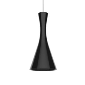 LUMICOM - JAQUELINE Suspension, 1x E27, max 42W, métal, noir brillant, D.20cm