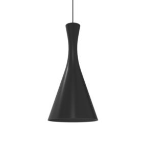 LUMICOM - JAQUELINE Suspension, 1x E27, max 42W, métal, noir brillant, D.30cm