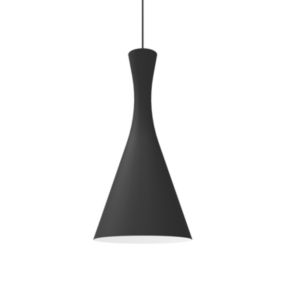 LUMICOM - JAQUELINE Suspension, 1x E27, max 42W, métal, noir mat/blanc, D.30cm