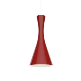 LUMICOM - JAQUELINE Suspension, 1x E27, max 42W, métal, rouge brillant/blanc, D.20cm