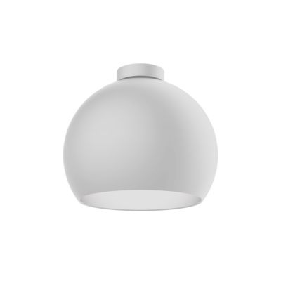LUMICOM - JOE Plafonnier, 1X E27, max 42W, métal, blanc mat, D.25cm