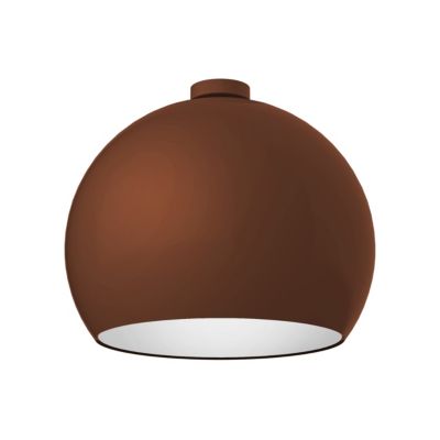 LUMICOM - JOE Plafonnier, 1X E27, max 42W, métal, marron corten/blanc, D.40cm