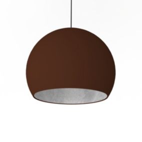 LUMICOM - JOE Suspension, 1X E27, max 42W, métal, marron corten/feuille argent, D.40cm