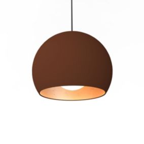 LUMICOM - JOE Suspension, 1X E27, max 42W, métal, marron corten/feuille cuivre, D.25cm