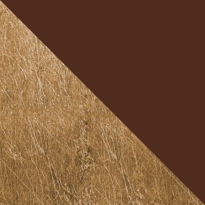 LUMICOM - JOE Suspension, 1X E27, max 42W, métal, marron corten/feuille d'or, D.25cm