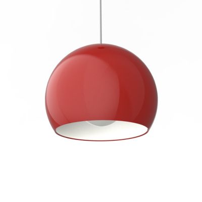 LUMICOM - JOE Suspension, 1X E27, max 42W, métal, rouge brillant/blanc traffic, D.25cm