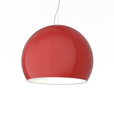 LUMICOM - JOE Suspension, 1X E27, max 42W, métal, rouge brillant/blanc traffic, D.50cm