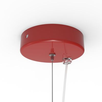 LUMICOM - JOE Suspension, 1X E27, max 42W, métal, rouge brillant/blanc traffic, D.50cm