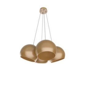 LUMICOM - JOE Suspension, 4X E27, max 42W, métal, anodic gold, D.25cm