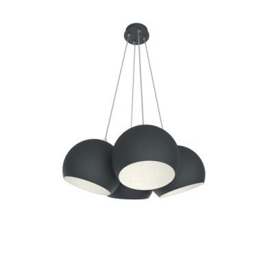 LUMICOM - JOE Suspension, 4X E27, max 42W, métal, anthracite blanc, D.25cm