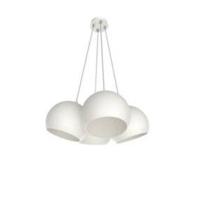 LUMICOM - JOE Suspension, 4X E27, max 42W, métal, blanc, D.25cm