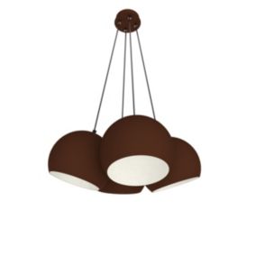 LUMICOM - JOE Suspension, 4X E27, max 42W, métal, corten blanc, D.25cm