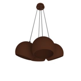 LUMICOM - JOE Suspension, 4X E27, max 42W, métal, corten, D.25cm