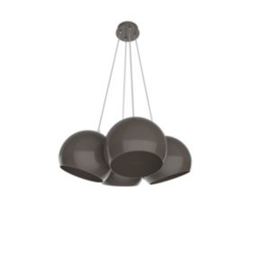 LUMICOM - JOE Suspension, 4X E27, max 42W, métal, gris tourterelle, D.25cm