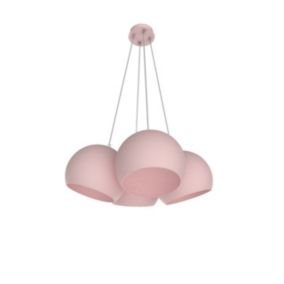 LUMICOM - JOE Suspension, 4X E27, max 42W, métal, rose, D.25cm