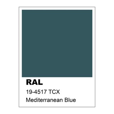 LUMICOM - JOE Suspension, 7X E27, max 42W, métal, bleu méditerranèen blanc, D.25cm