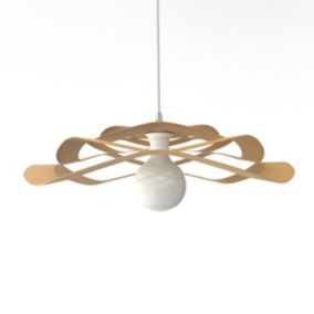 LUMICOM - KAMI Plafonnier, 1X E27, max 42W, métal, anodic gold, D.60cm