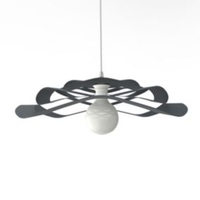 LUMICOM - KAMI Plafonnier, 1X E27, max 42W, métal, anthracite, D.60cm