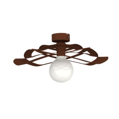LUMICOM - KAMI Plafonnier, 1X E27, max 42W, métal, corten, D.40cm