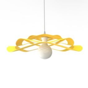 LUMICOM - KAMI Plafonnier, 1X E27, max 42W, métal, jaune, D.60cm