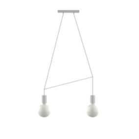 LUMICOM - KELLY Suspension, 2X E27, max 42W, métal, blanc mat, L.40cm