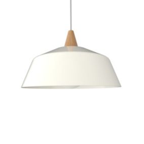 LUMICOM - KON Suspension, 1X E27, max 42W, métal, blanc brillant, D.35cm