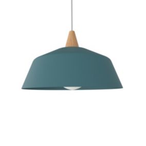 LUMICOM - KON Suspension, 1X E27, max 42W, métal, bleu méditerranéen, D.35cm