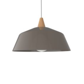 LUMICOM - KON Suspension, 1X E27, max 42W, métal, gris , D.35cm