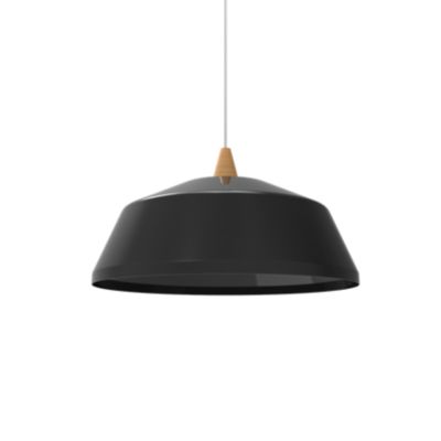 LUMICOM - KON Suspension, 1X E27, max 42W, métal, noir brillant, D.50cm