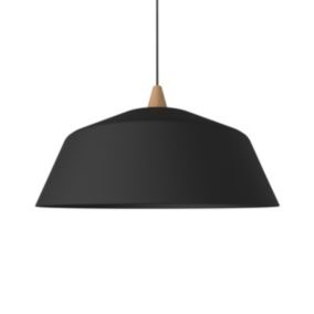 LUMICOM - KON Suspension, 1X E27, max 42W, métal, noir mat, D.50cm