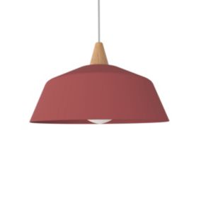 LUMICOM - KON Suspension, 1X E27, max 42W, métal, rouge cowhide, D.35cm