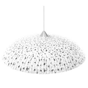 LUMICOM - KRIS Suspension, 1X E27, max 42W, verre, blanc, D.40cm