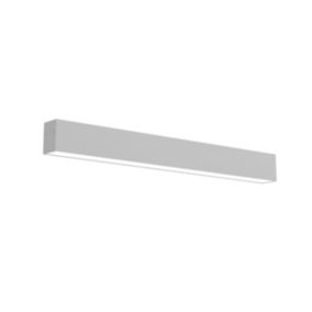 LUMICOM - LINEAR Plafonnier, STRIP LED INTEGREE, 14.4W, 4000K, métal, blanc mat, L60cm