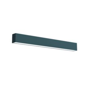 LUMICOM - LINEAR Plafonnier, STRIP LED INTEGREE, 14.4W, 4000K, métal, bleu méditerranéen, L60cm