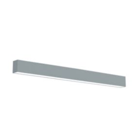 LUMICOM - LINEAR Plafonnier, STRIP LED INTEGREE, 24W, 4000K, métal, gris, L100cm