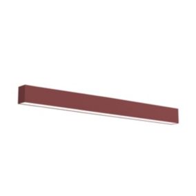 LUMICOM - LINEAR Plafonnier, STRIP LED INTEGREE, 24W, 4000K, métal, rouge cowhide, L100cm