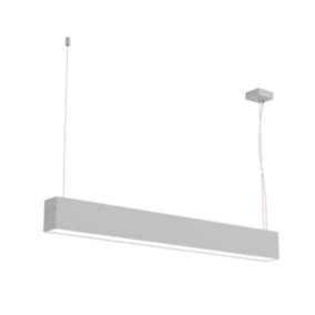 LUMICOM - LINEAR Suspension, STRIP LED INTEGREE, 14.4W, 4000K, métal, blanc mat, L60cm