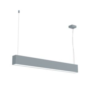 LUMICOM - LINEAR Suspension, STRIP LED INTEGREE, 14.4W, 4000K, métal, gris, L60cm