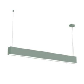 LUMICOM - LINEAR Suspension, STRIP LED INTEGREE, 24W, 4000K, métal, vert iceberg, L100cm