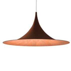 LUMICOM - LOUIE TRACK Suspension, 1X E27, max 42W, métal, marron corten/feuille cuivre, D.57cm