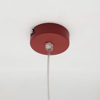 LUMICOM - LOUIE TRACK Suspension, 1X E27, max 42W, métal, rouge cowhide/blanc, D.57cm